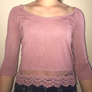 LA Hearts Rose 3/4 Sleeve Tee